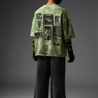 Elements Of Horror Heavy Patchworked Washed Tshirt