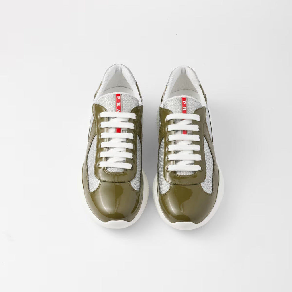 Patent Leather And Technical Fabric Sneakers
