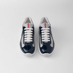 Patent Leather And Technical Fabric Sneakers