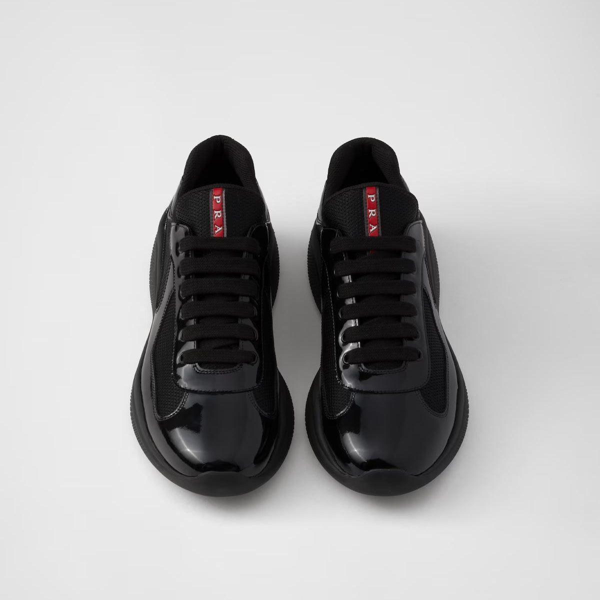 Patent Leather And Technical Fabric Sneakers