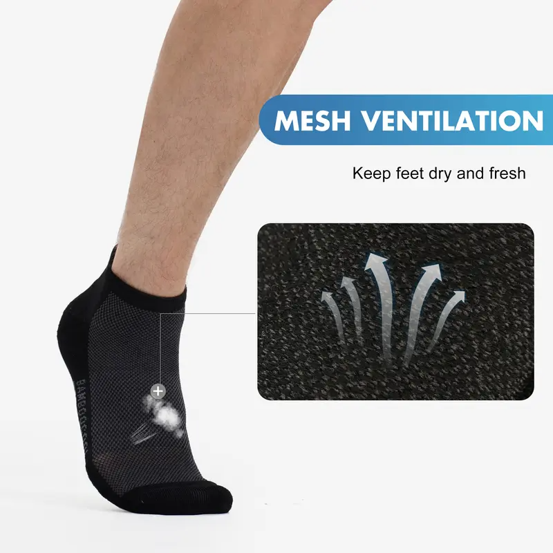 Men's 8-Pack Bamboo Ankle Socks