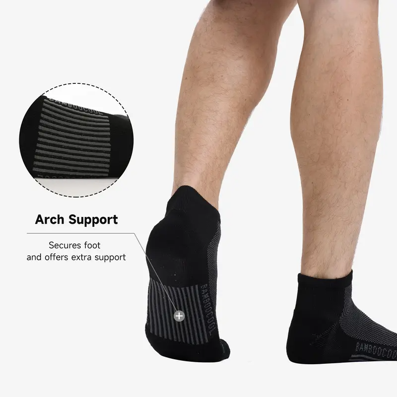 Men's 8-Pack Bamboo Ankle Socks