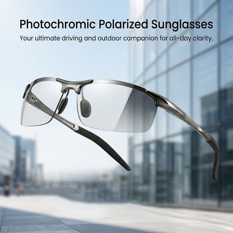 New-Photochromic Sunglasses With Anti-glare Polarized Lens