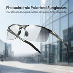 New-Photochromic Sunglasses With Anti-glare Polarized Lens