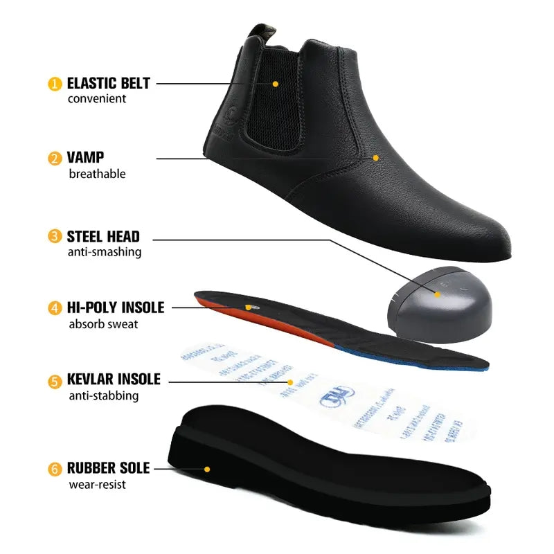 Men's Steel-toe Sports Non-slip Work Shoes