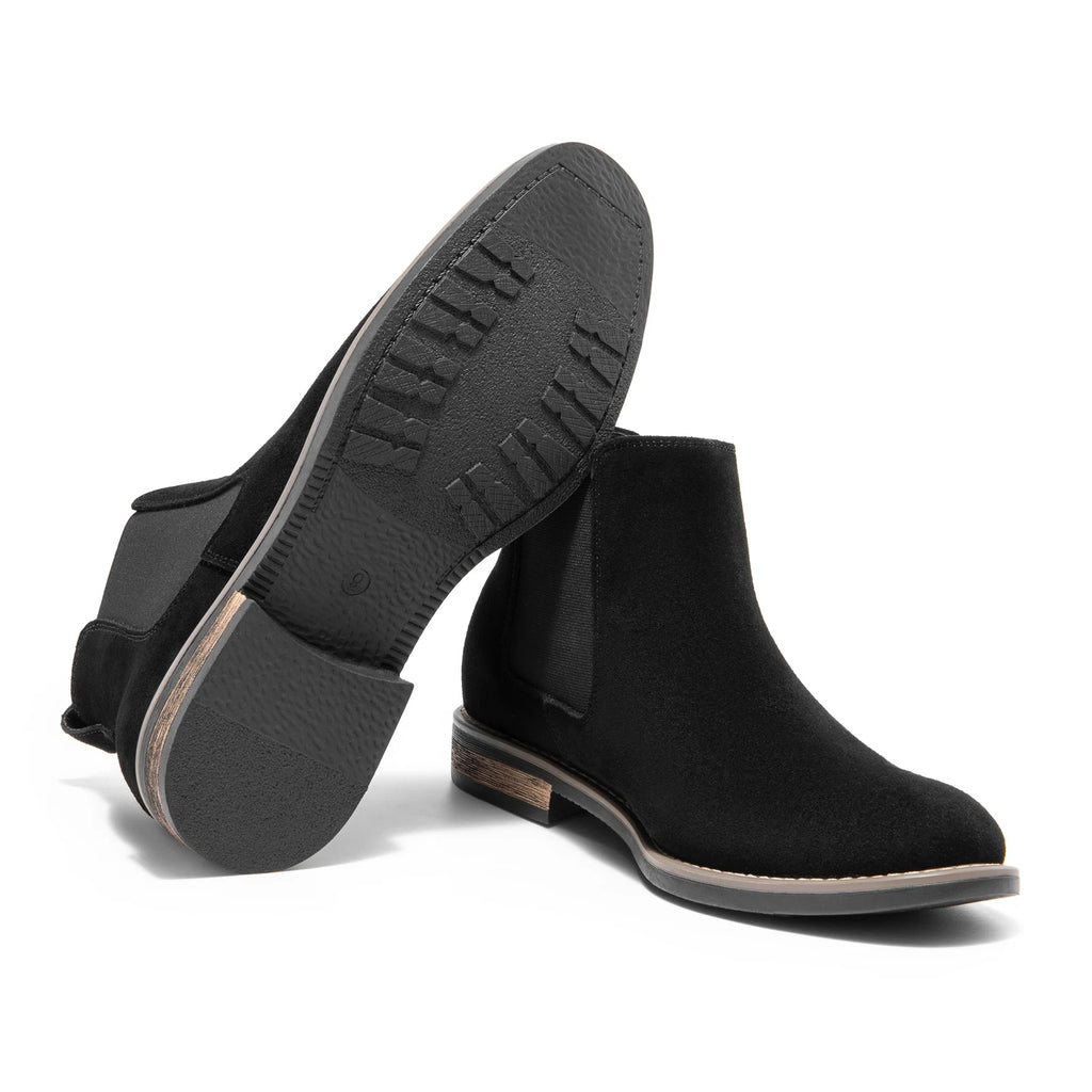 Men's Suede Leather Chelsea Ankle Boots For Working
