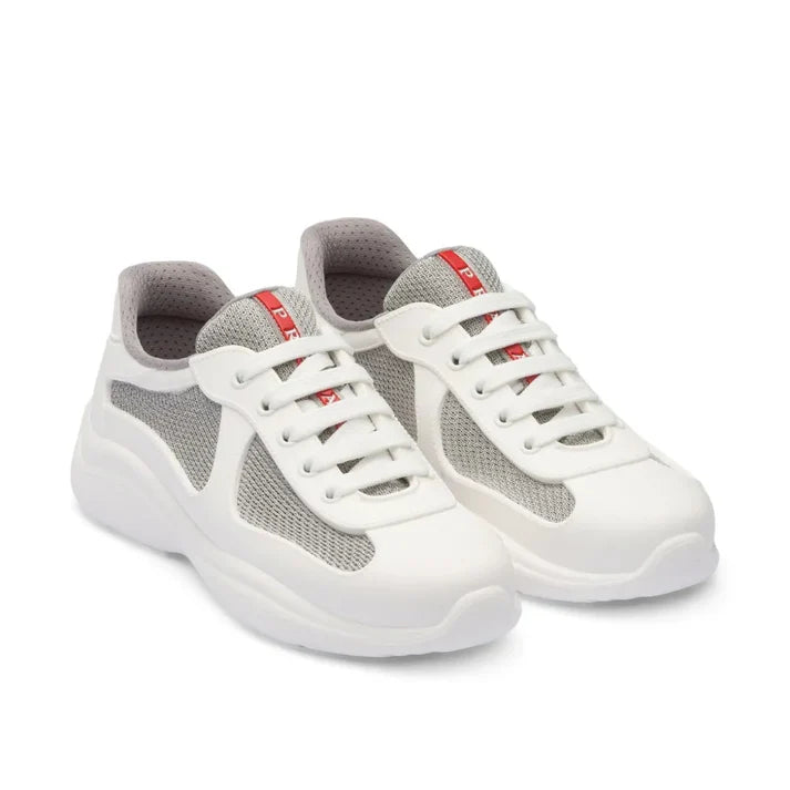 Patent Leather And Technical Fabric Sneakers